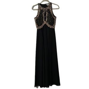 Rica Designs Prom dress, black & gold, size 8